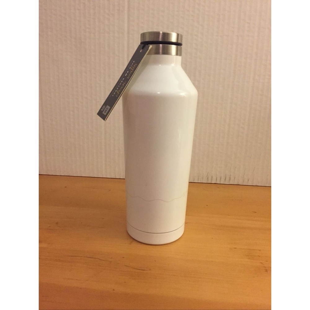 Me To We  Stainless Steel Double Wall Vacuum Sealed Water Bottle 17oz White